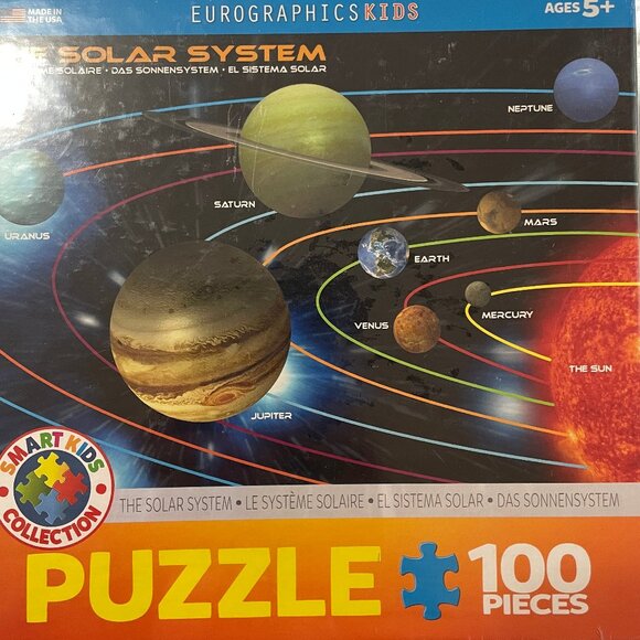 NIB Childrens 100 Pc Jigsaw Puzzle The Solar System Boy or Girl Steam Science - Picture 1 of 16